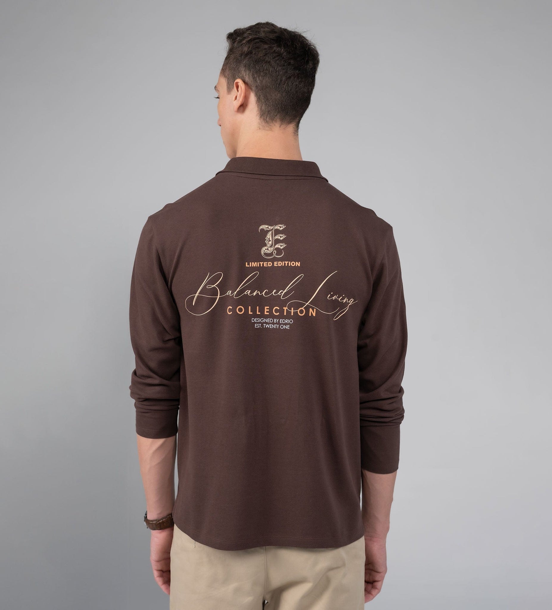 Polos Polo T-Shirt Rich brown rugby t-shirt for men