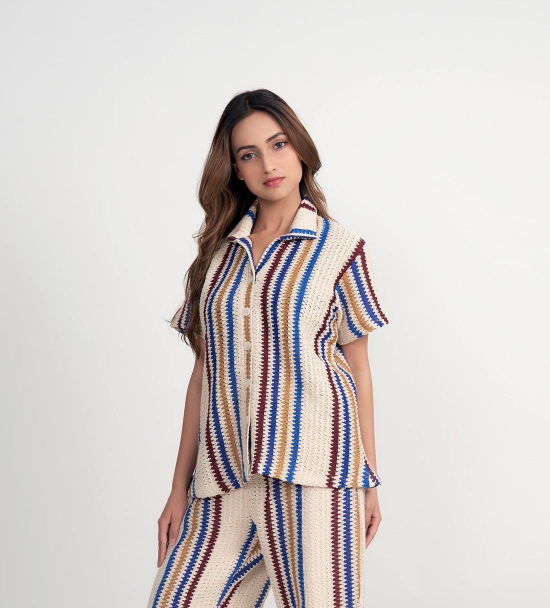 Shirts Shirts Multi colour Crochet Shirt