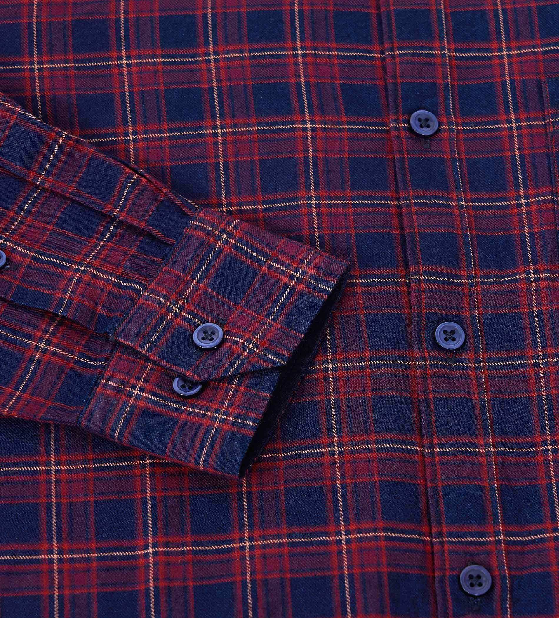 Shirts Woven Shirts Indigo Check Statement