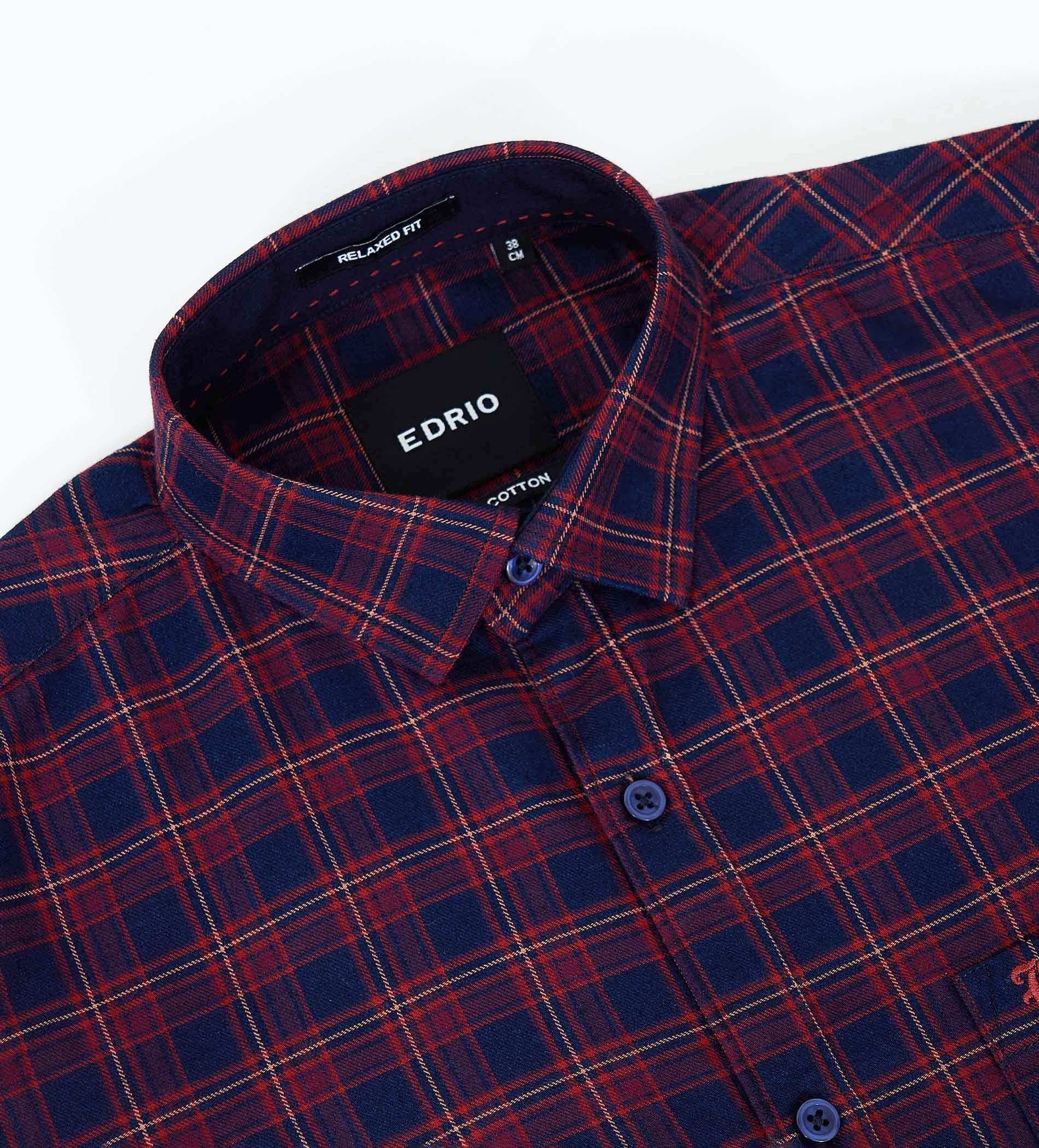 Shirts Woven Shirts Indigo Check Statement