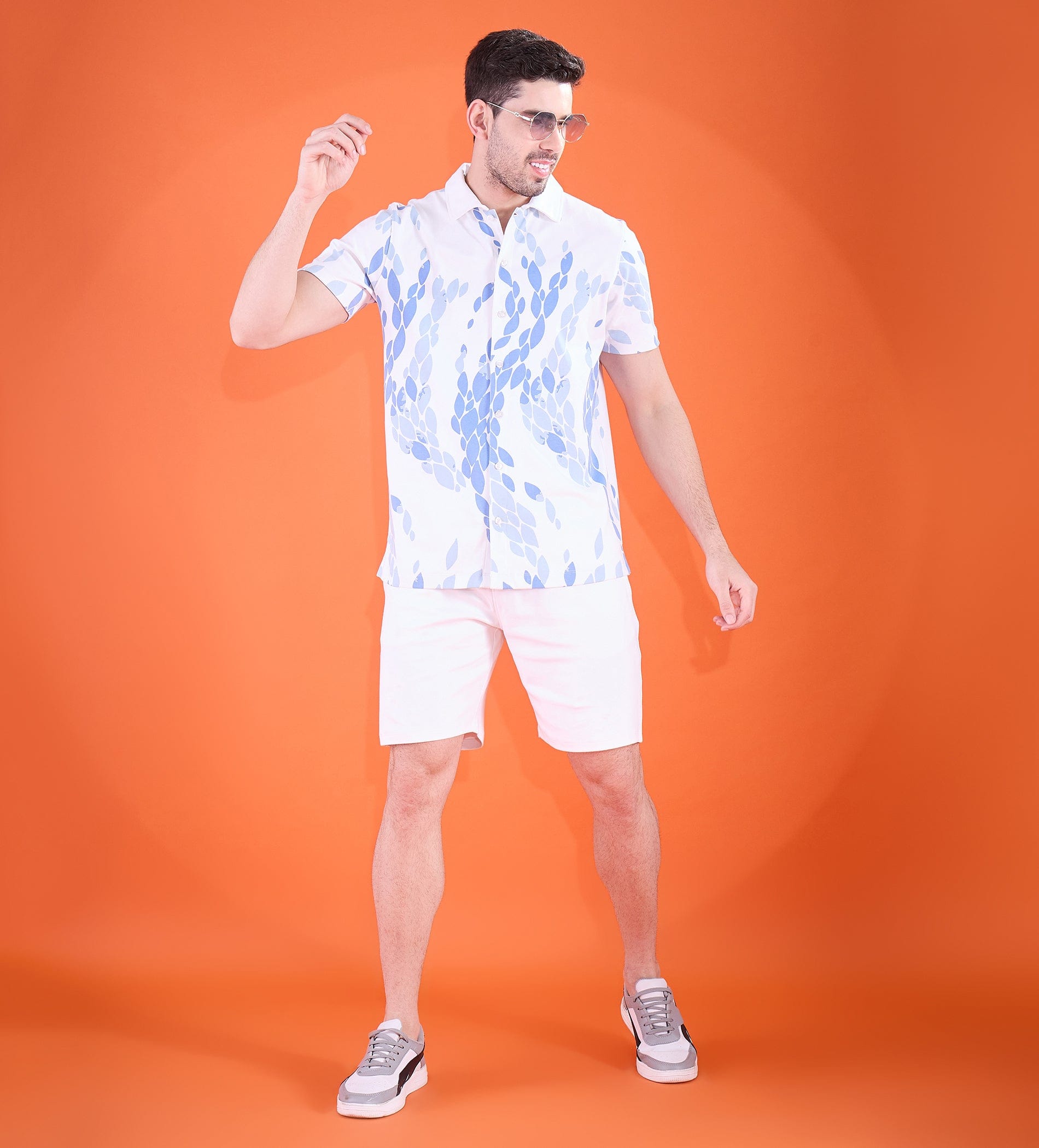 Shorts Shorts White Aquatic Elegance Shorts For Men