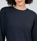 Sweatshirts Hoodies & Sweatshirts Black Grid waffle polo collar top