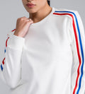 Sweatshirts Hoodies & Sweatshirts ELEGANT WHITE RAW EDGE SWEATSHIRT