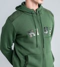 Sweatshirts Hoodies & Sweatshirts Olive Horizon front zipper sweatshirt