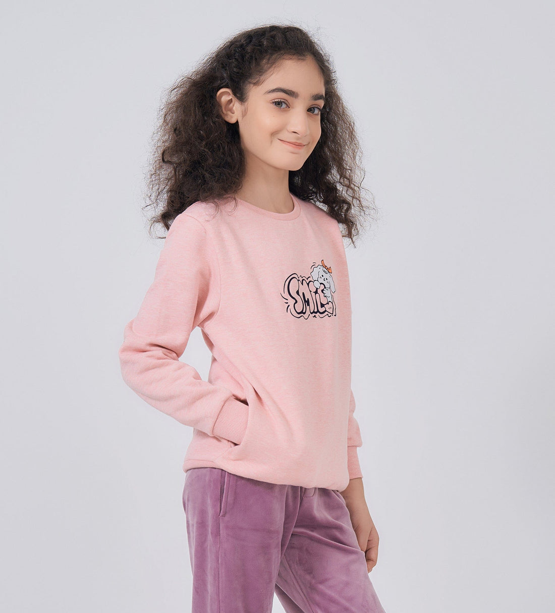 Sweatshirts Hoodies & Sweatshirts Pink melange Cozy Charm Sweatshirt