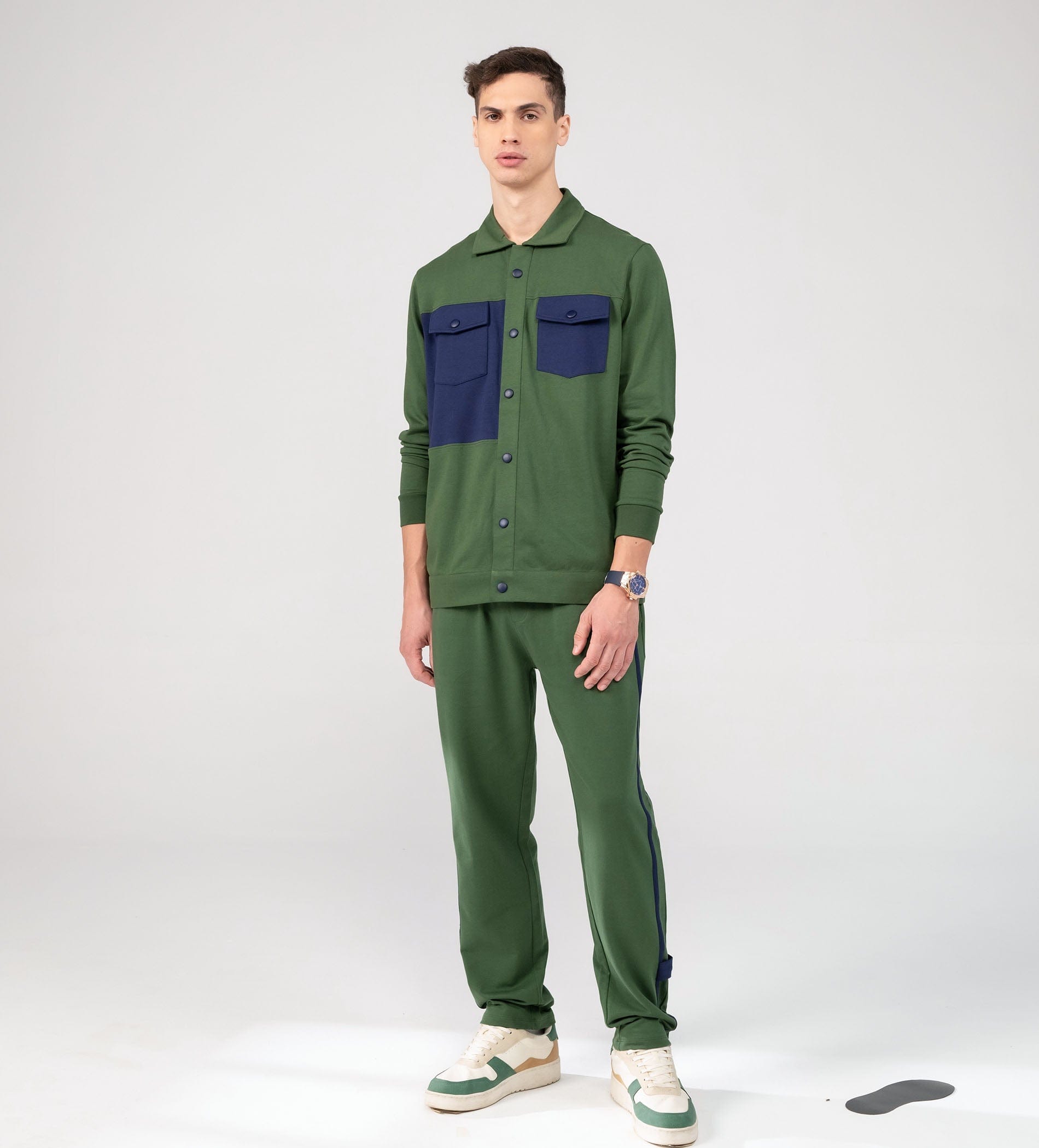 Sweatshirts Shacket versatile olive shacket for men