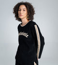 Sweatshirts Solid Sweatshirts BLACK OPTIMISTIC EMBROIDED SWEATSHIRT