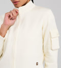 Sweatshirts Solid Sweatshirts Chic off white  Cargo-Detail Sweatshirt