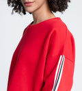 Sweatshirts Solid Sweatshirts Fashion-Forward red Cropped Sweatshirt