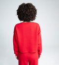 Sweatshirts Solid Sweatshirts Fashion-Forward red Cropped Sweatshirt