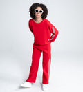 Sweatshirts Solid Sweatshirts Fashion-Forward red Cropped Sweatshirt