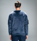 Sweatshirts Solid Sweatshirts Navy Utility Luxe Sweatshirt