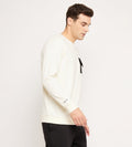 Sweatshirts Solid Sweatshirts Offwhite Patch Pocket Sweatshirt for Men