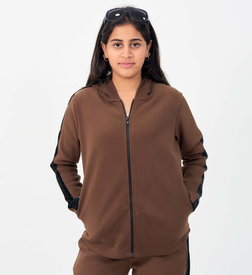 Sweatshirts Zipper Sweatshirt CLASSIC BROWN ZIP UP SWEATSHIRT