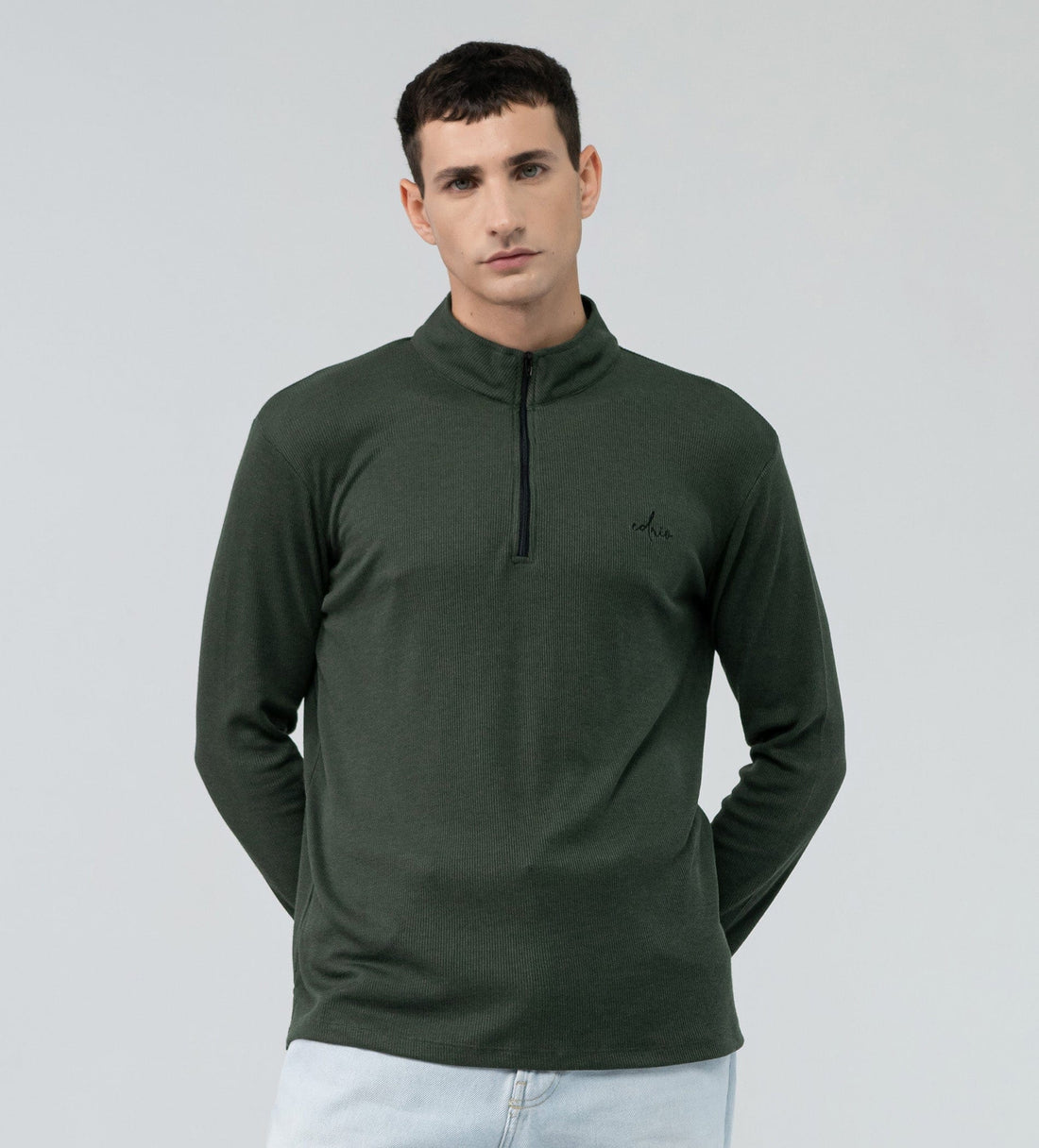 Sweatshirts Zipper Sweatshirt Fitted Zip Flex Sweatshirt