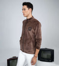 Sweatshirts Zipper Sweatshirt Regal Brown Velour Sweatshirt