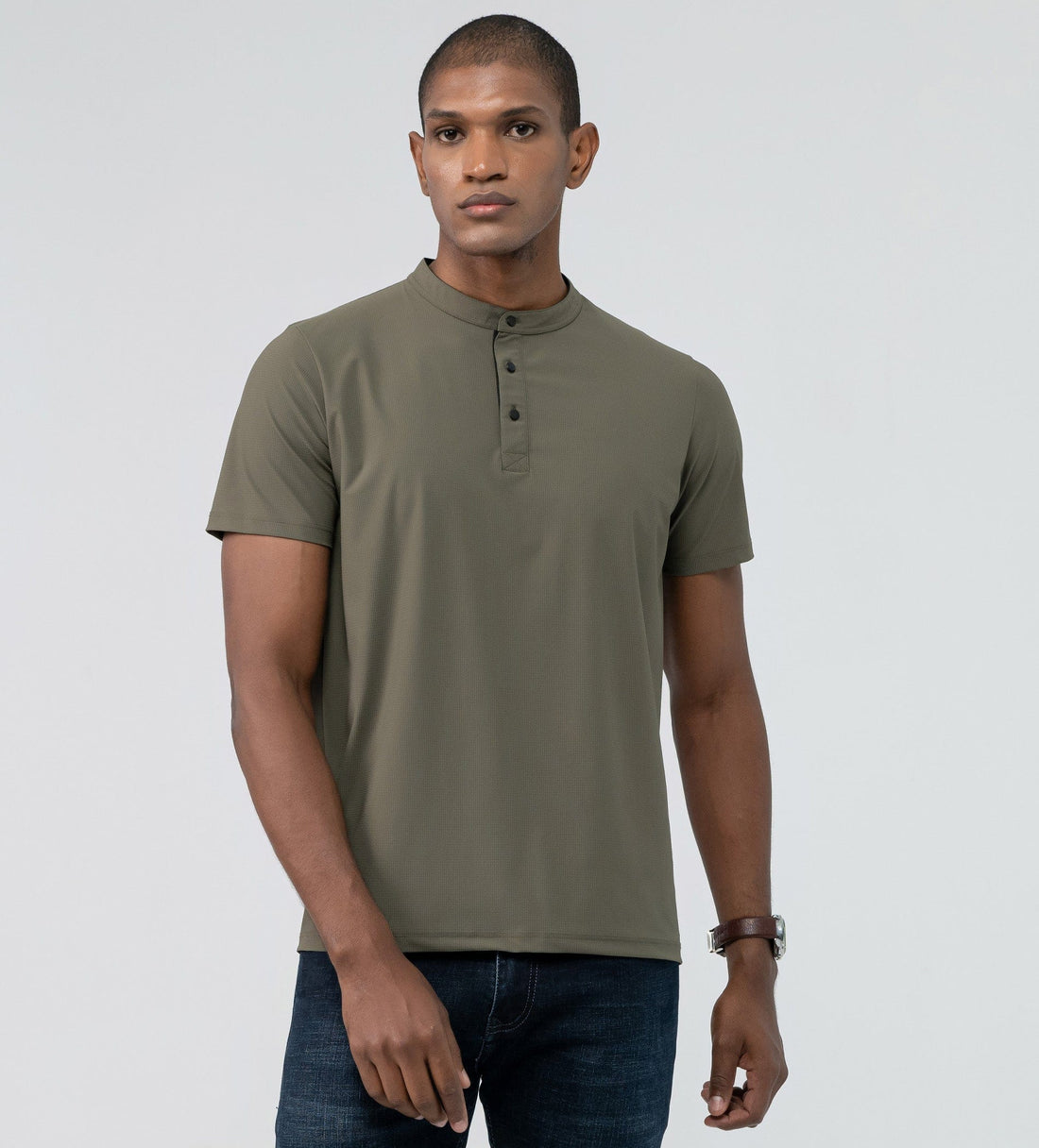 T-Shirts HENLEY T-SHIRT Evergreen Henley T-shirt