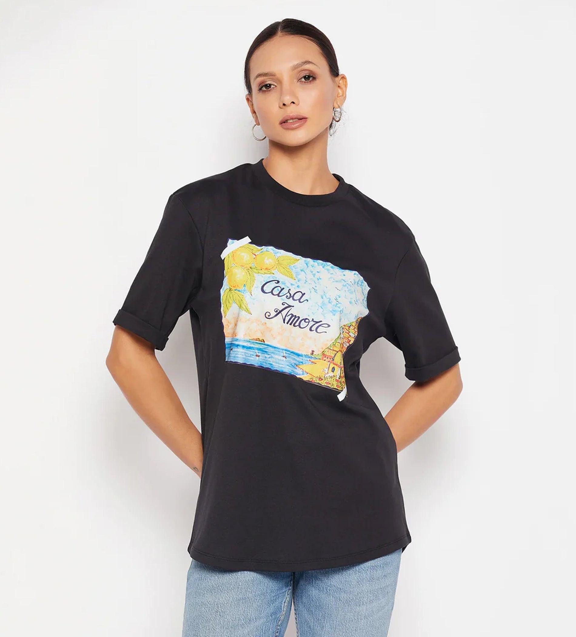 T-shirts T-Shirt Black Casa Amore Oversized T-Shirt for Women