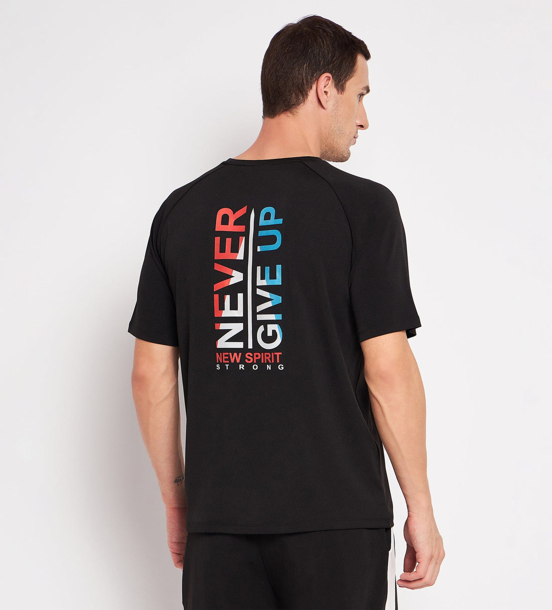 T-shirts T-Shirt Black Raglan Sleeve T-Shirt for Men