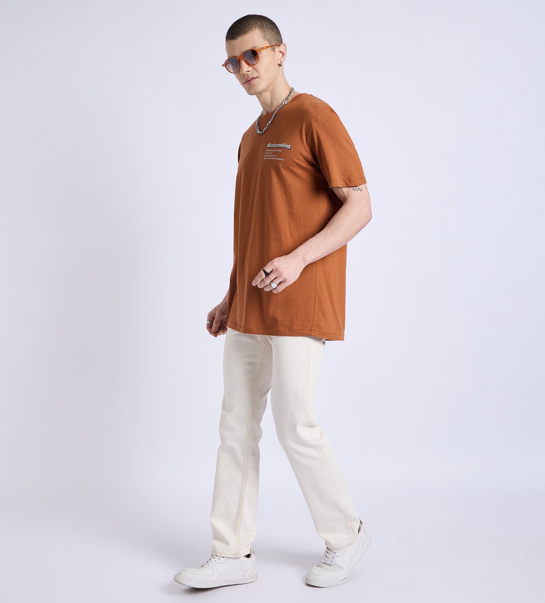 T-shirts T-Shirt Brown Beachcombing T shirt For Men