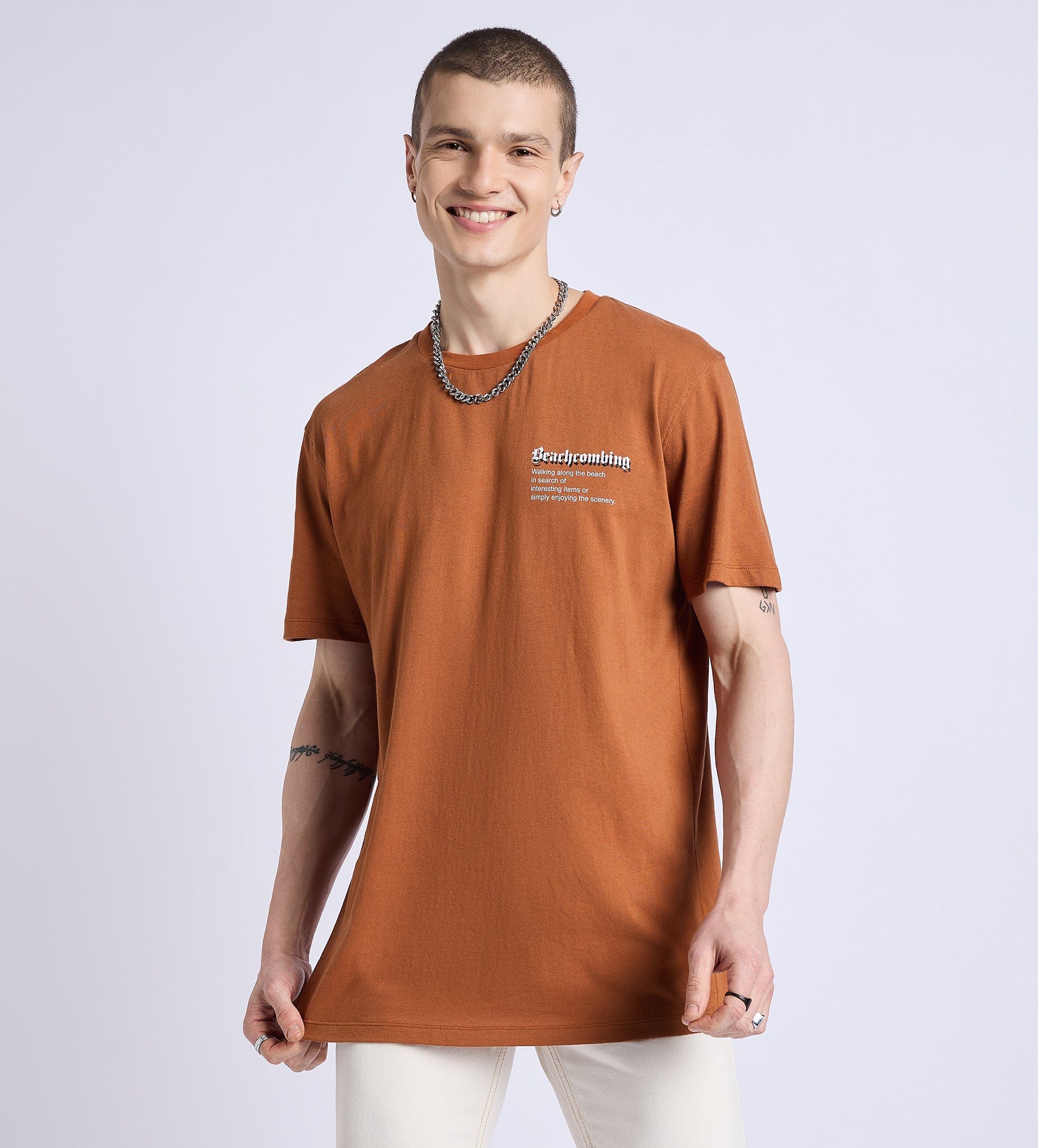 T-shirts T-Shirt Brown Beachcombing T shirt For Men