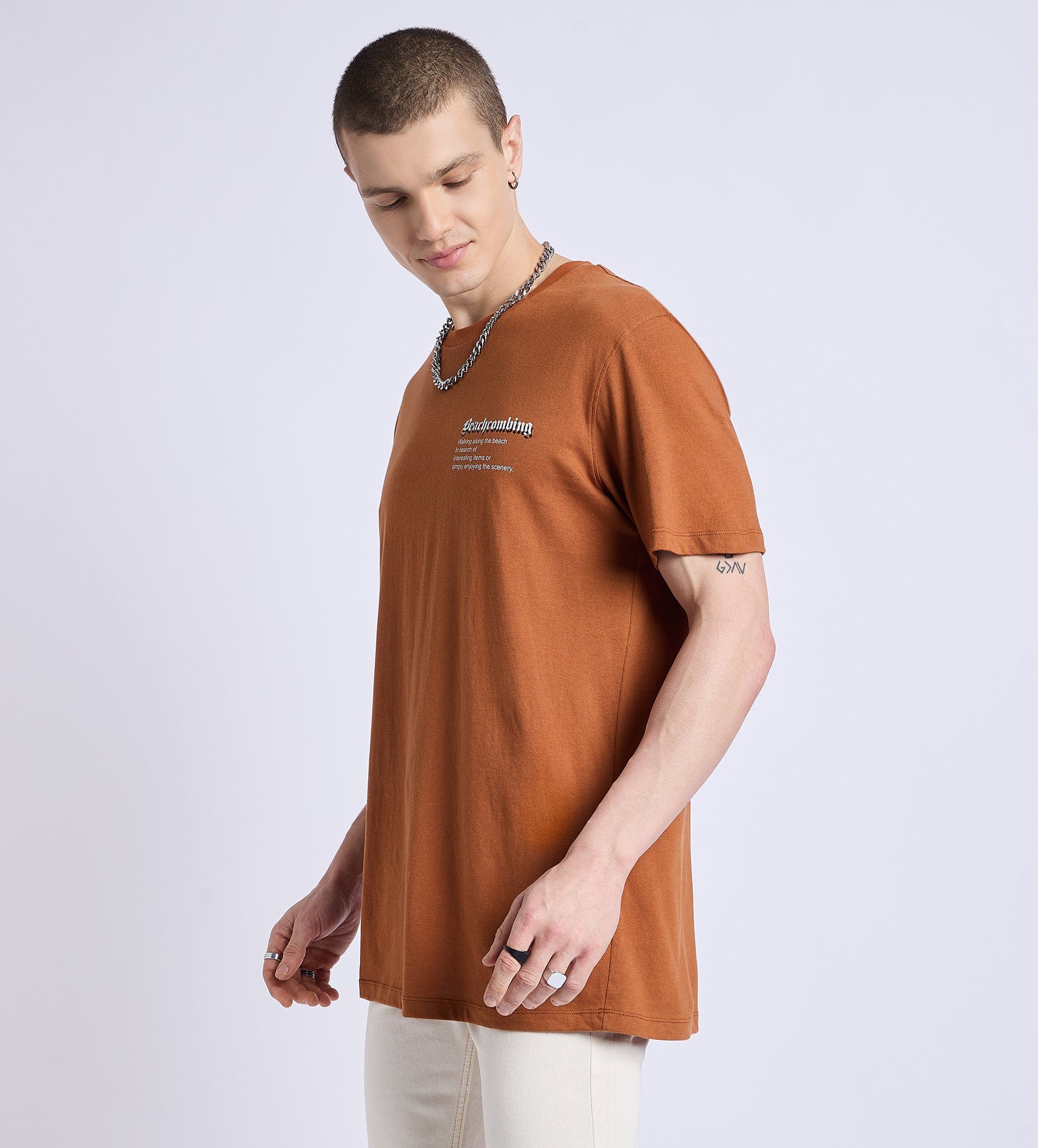 T-shirts T-Shirt Brown Beachcombing T shirt For Men