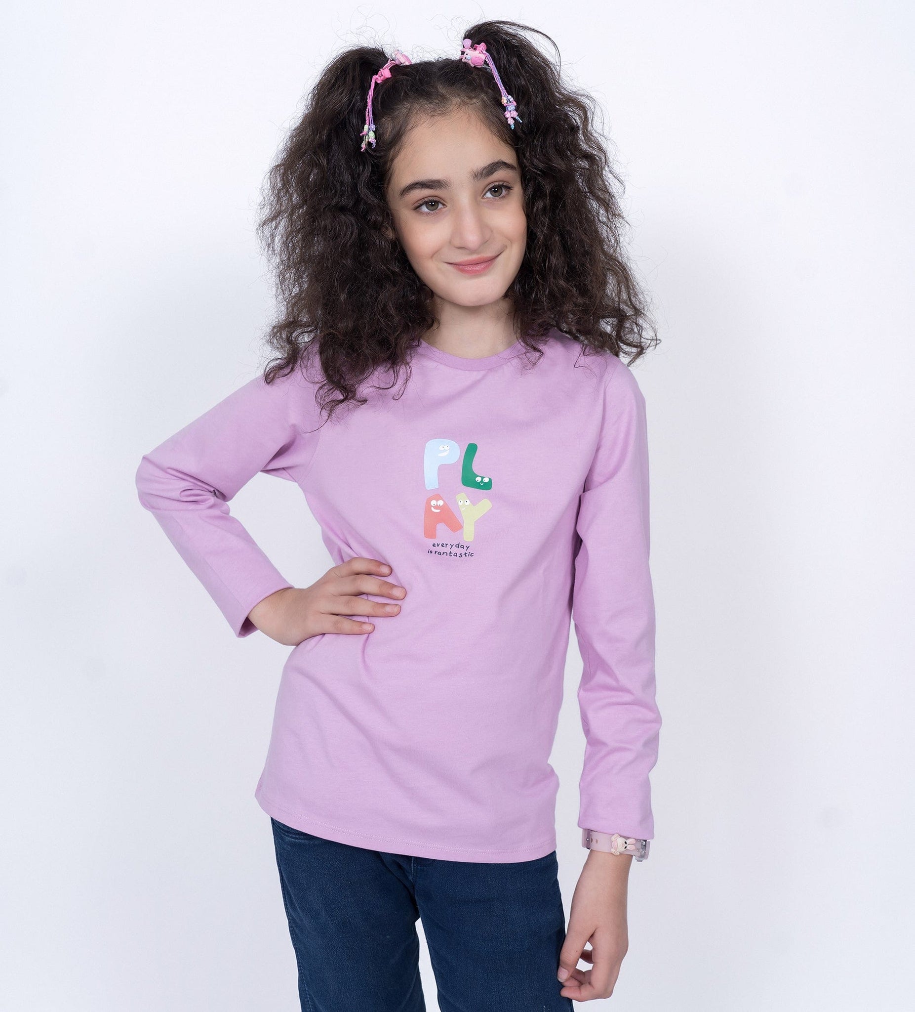 T-Shirts T-Shirt Joyful Lilac Playtime full sleeve T-Shirt