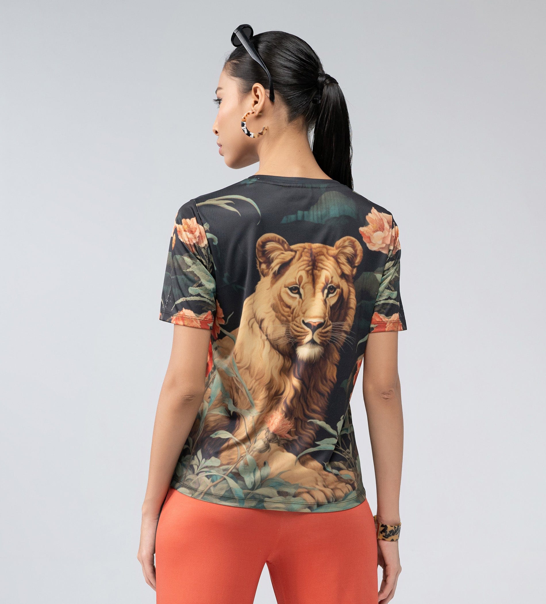 T-shirts T-Shirt Majestic Digital Print Lion Top