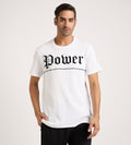 T-Shirts T-Shirt Power Print Textured T-Shirt