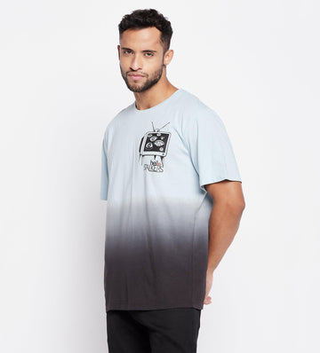 T-shirts T-Shirt Sky Blue Ombre Oversize T-Shirt for Men