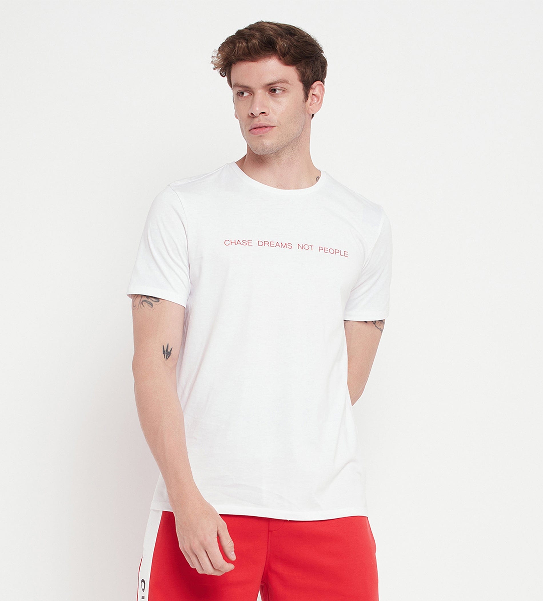 T-shirts T-Shirt White Printed Regular Fit T-shirt for Men