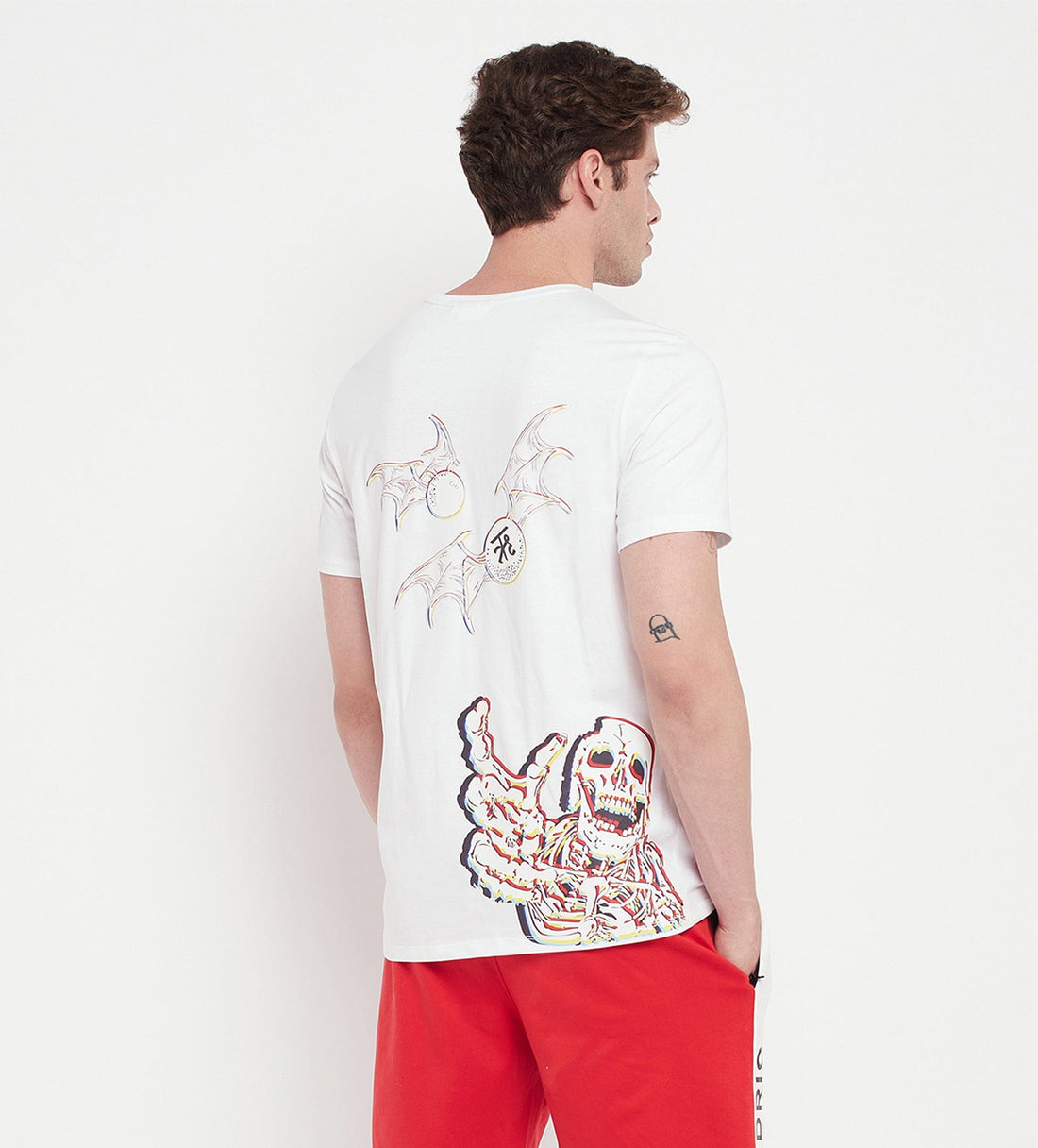 T-shirts T-Shirt White Printed Regular Fit T-shirt for Men