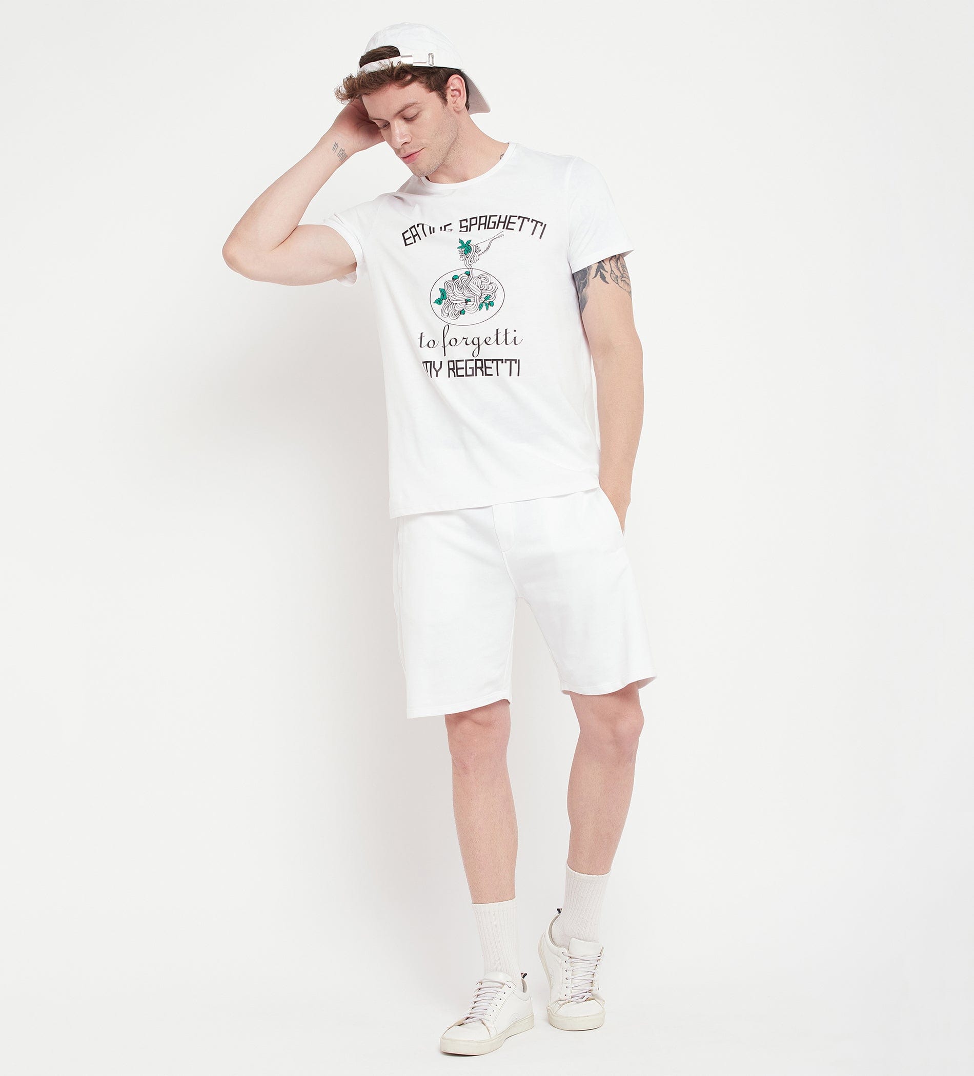 T-shirts T-Shirt White Printed White Regular Fit T-Shirt for Men