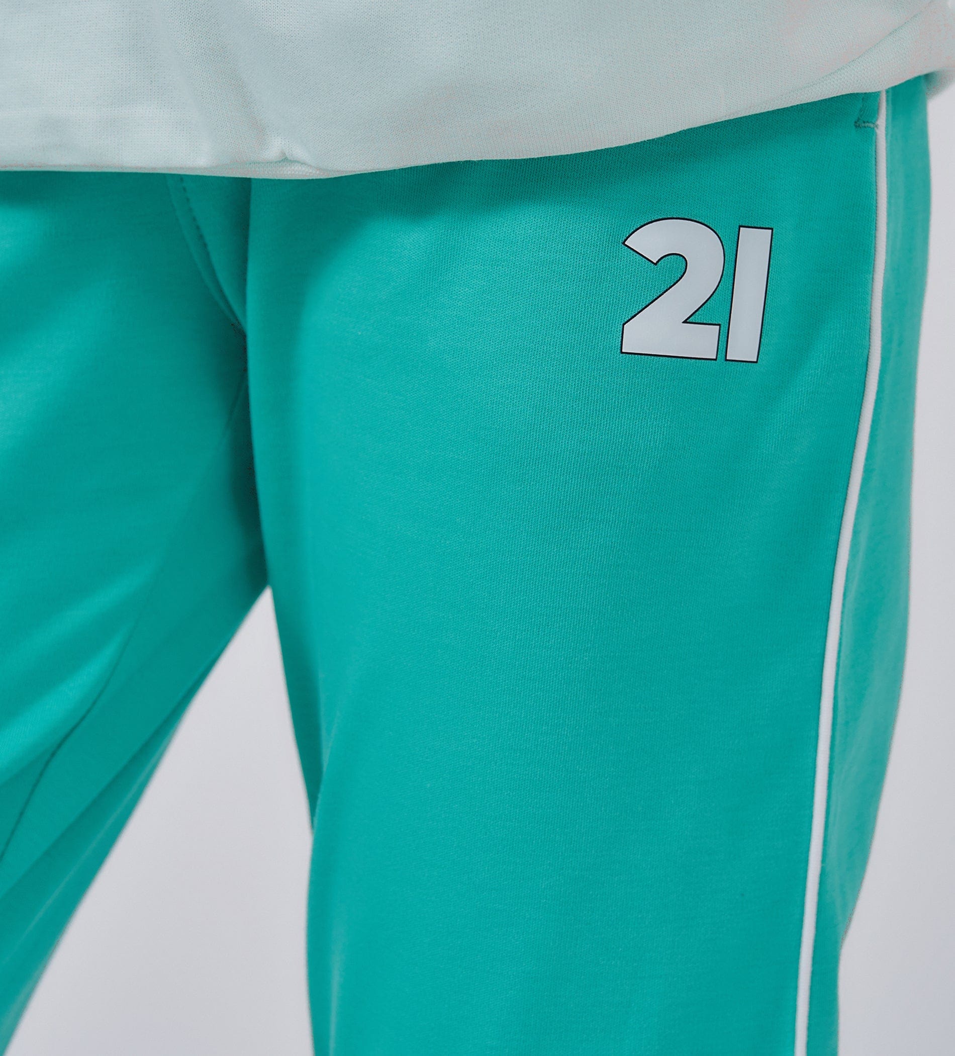 Track Pants Drawstring Trackpants Dynamic pool Green Cotton Trackpants