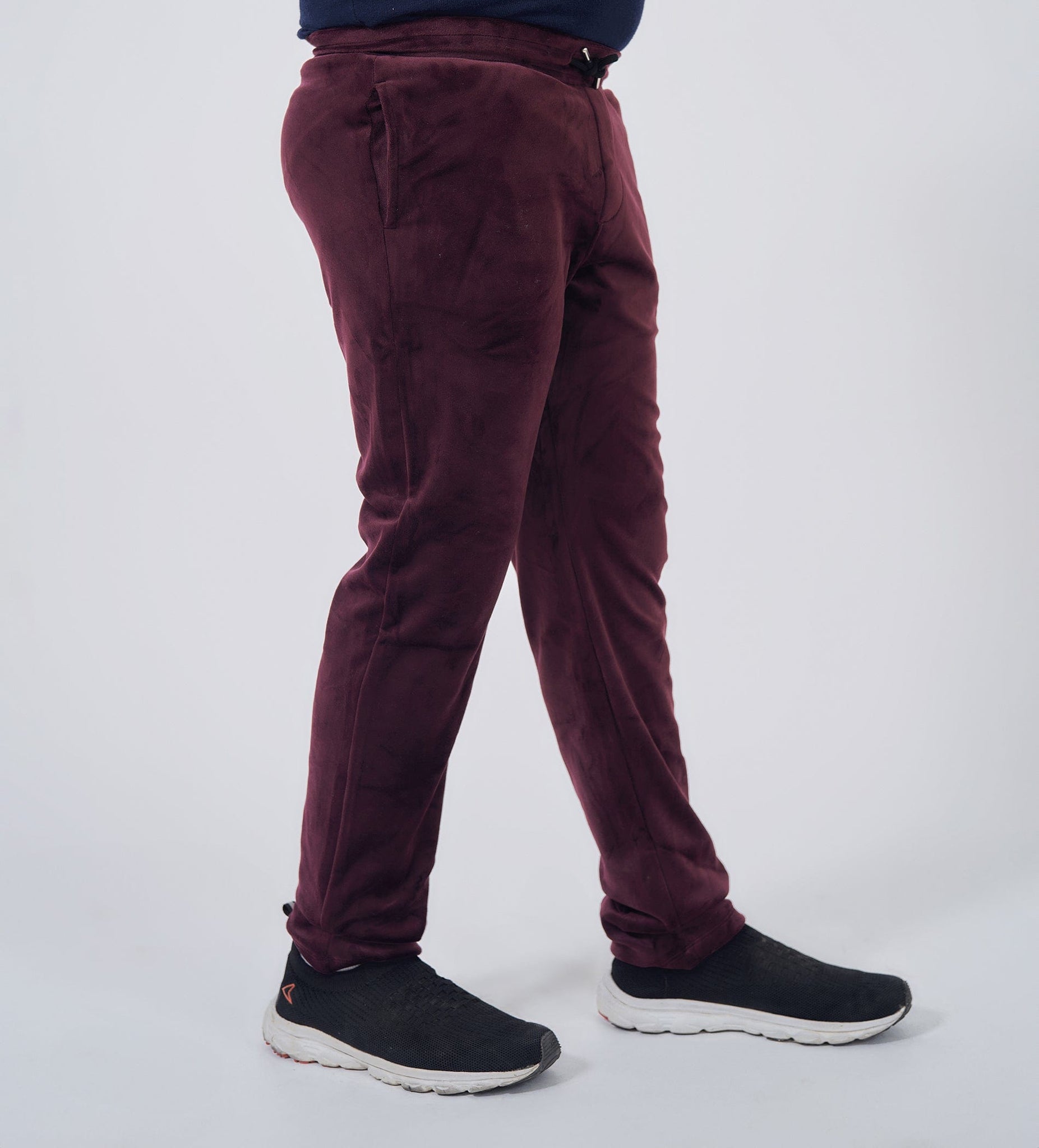 Track Pants Drawstring Trackpants Luxurious Burgandy Velour Trackpants