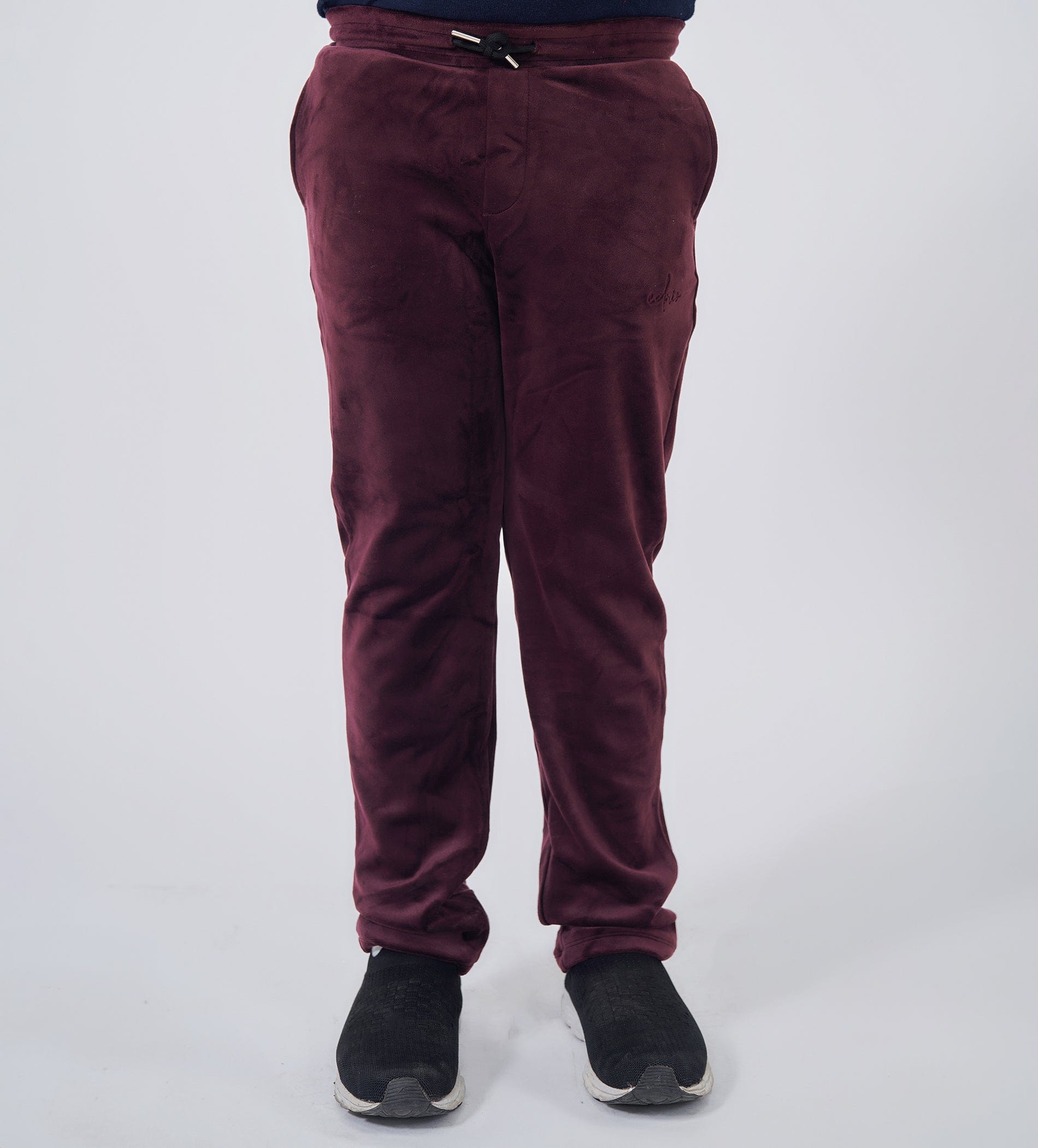 Track Pants Drawstring Trackpants Luxurious Burgandy Velour Trackpants