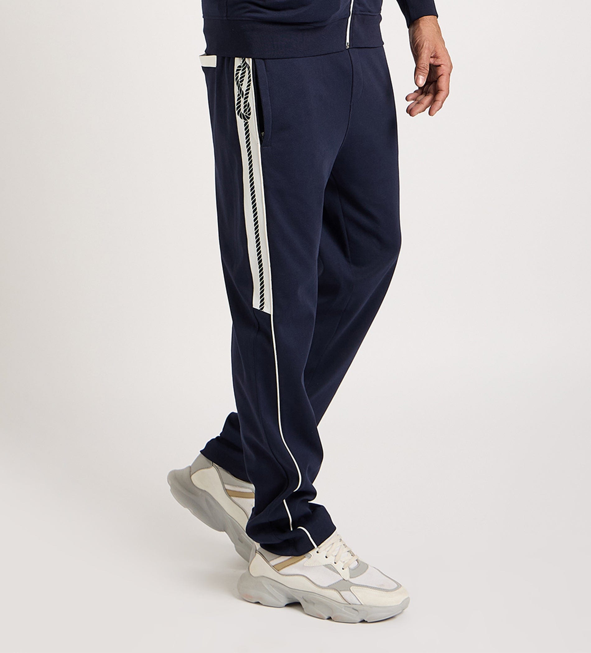 Track Pants Drawstring Trackpants Navy Blue Nautical Anchor Trackpant For Men