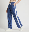 Track Pants Drawstring Trackpants Sleek Contrast Wide Leg Trackpant