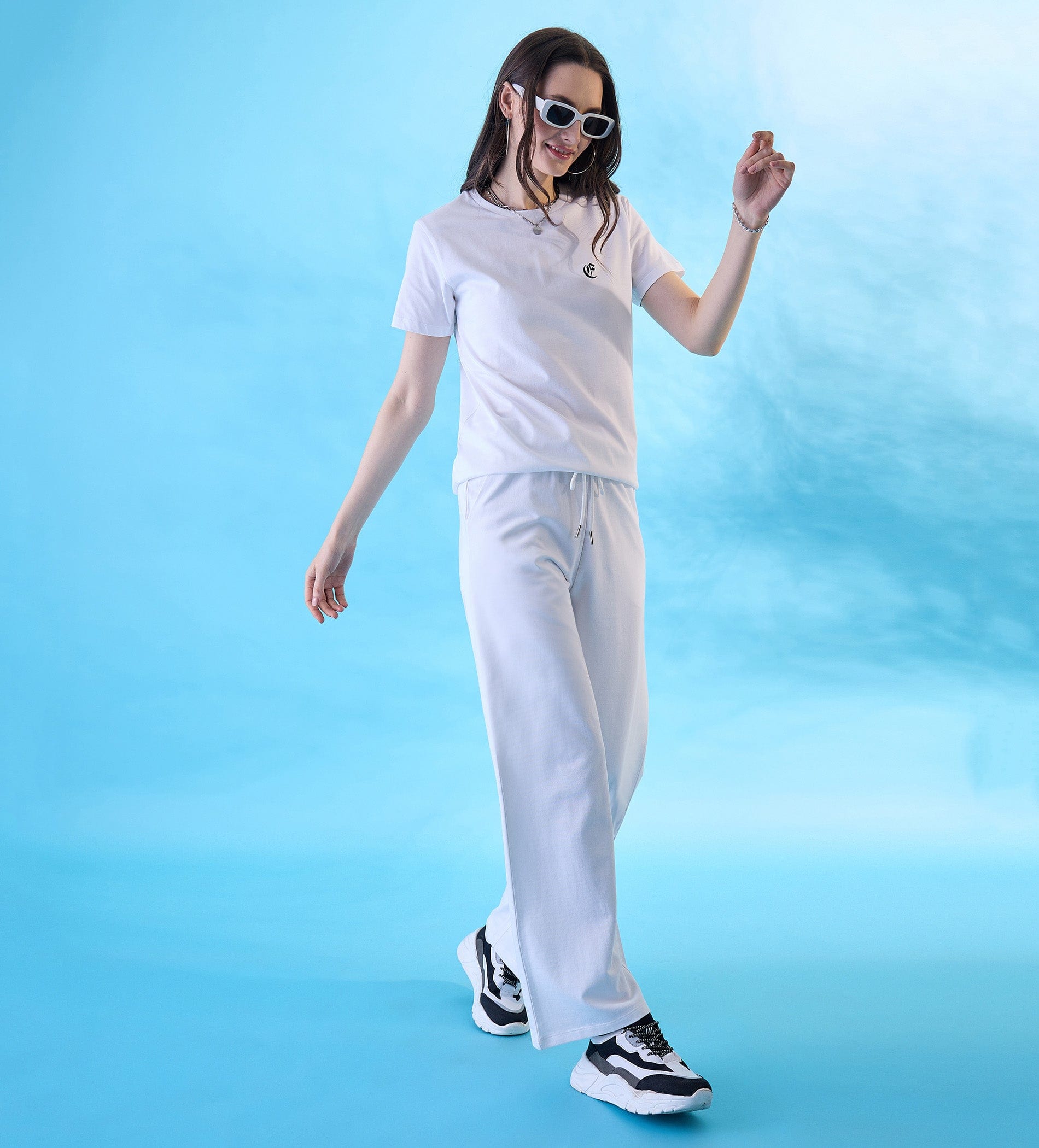 Track Pants Open Bottom Trackpant Everyday Cotton Wide Leg Trackpant