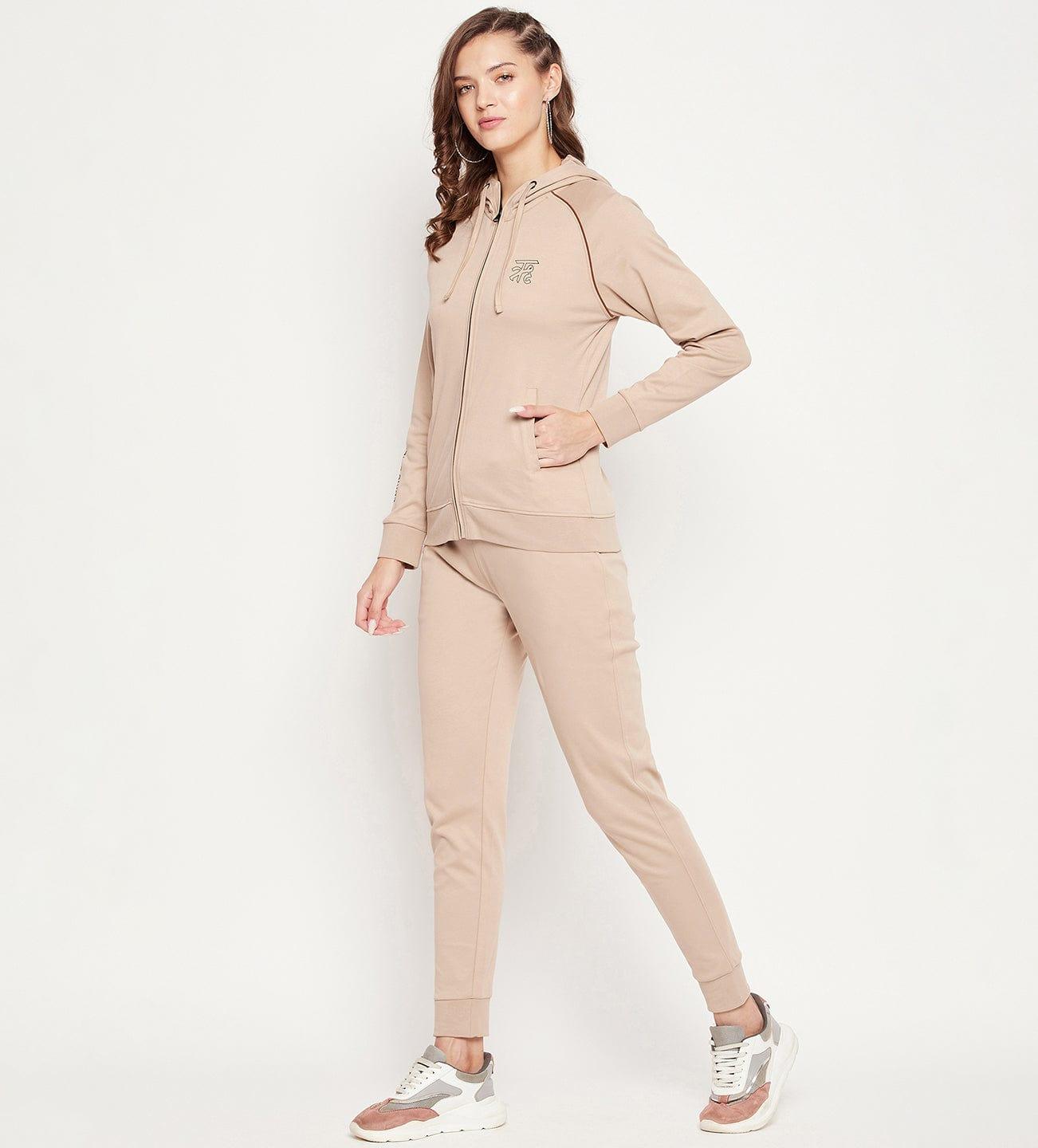 Beige sweatsuit women's sale