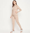 Track Suits All Season Track Suit Beige Slim Fit Zip up All Season Tracksuit for Women