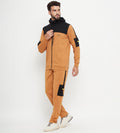 Track Suits All Season Track Suit Color Block Zip-Up Cargo Tracksuit for Men