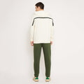 Track Suits All Season Track Suit White Color Block Stylish Zipper Tracksuit for Men