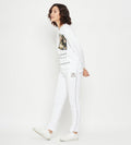 Track Suits Fleece Track Suit White Elegant White Tracksuit for Women