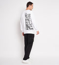 Track Suits Fleece Track Suit White Tiger Print Tracksuit for Men