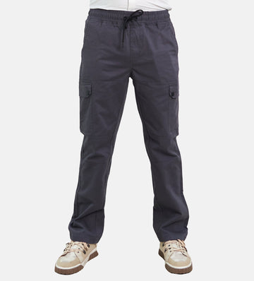 Trackpants Cargos Snap Fit Charcoal Twill Cargo Pants