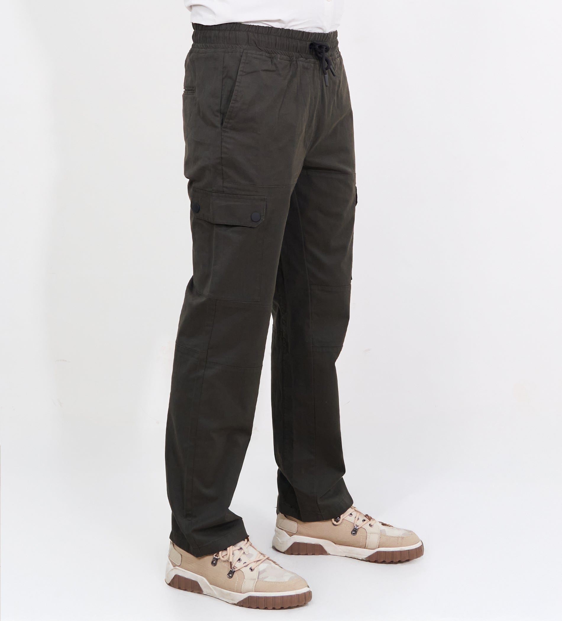 Trackpants Cargos Snap Fit olive Twill Cargo Pants