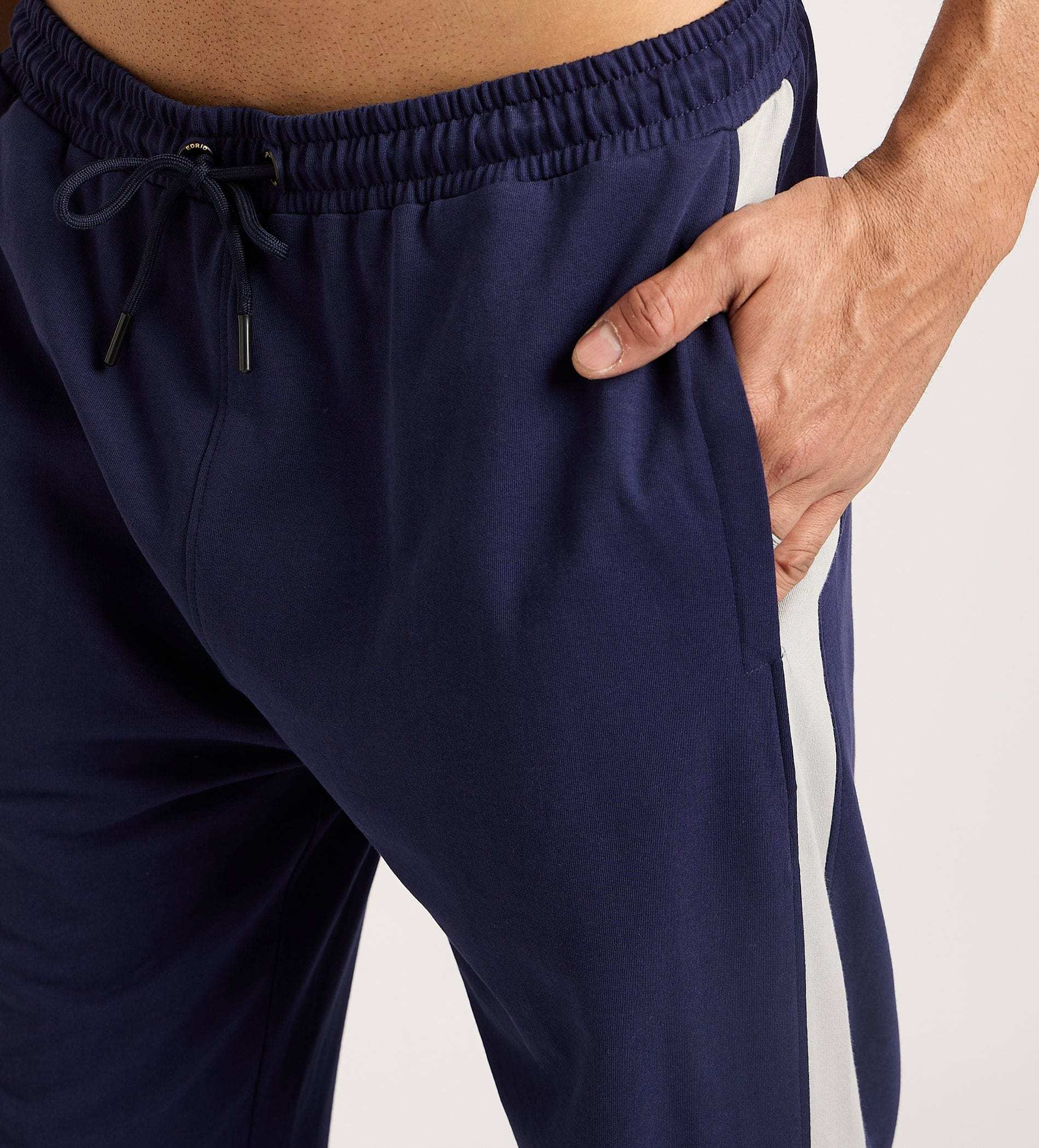 Trackpants Drawstring Trackpants Blue Trackpants For Men
