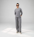 Trackpants Drawstring Trackpants Grey Versatile Rib Knit grey Trackpant