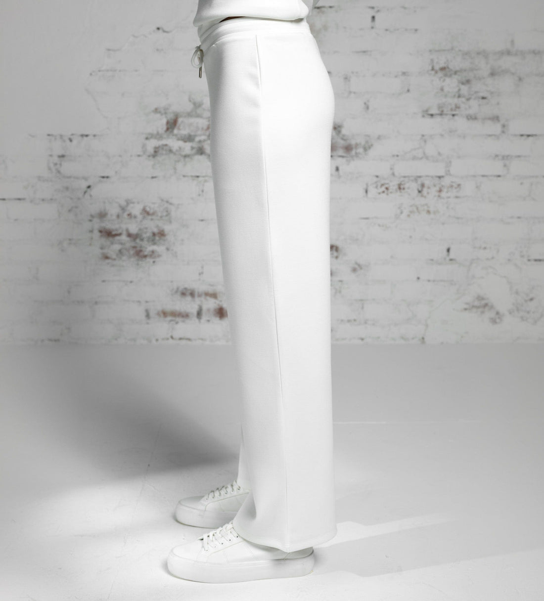 Trackpants Drawstring Trackpants Luxurious white Scuba Trackpant